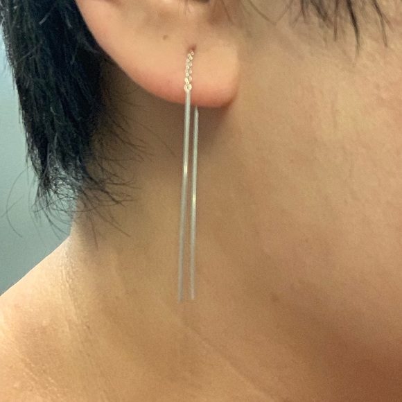 925 sterling silver double sided earrings - Picture 3 of 4